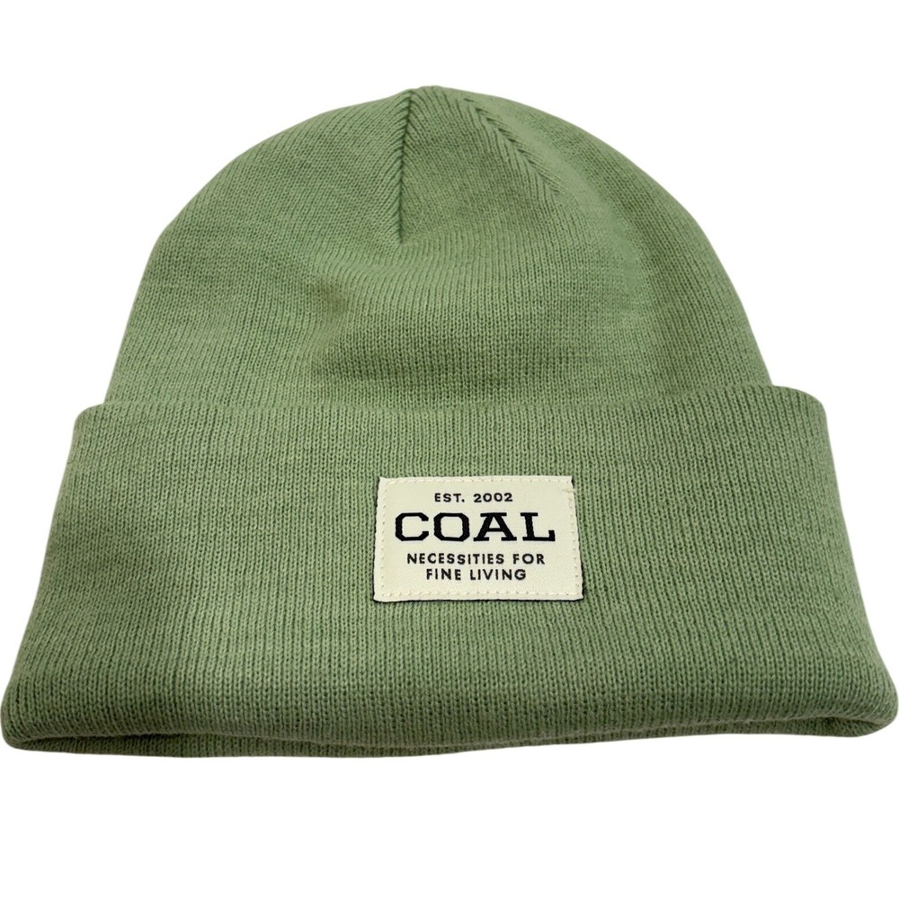 Coal Headwear Uniform Beanie Light Mint Green Polylana Knit Cuffed Logo Hat OSFM